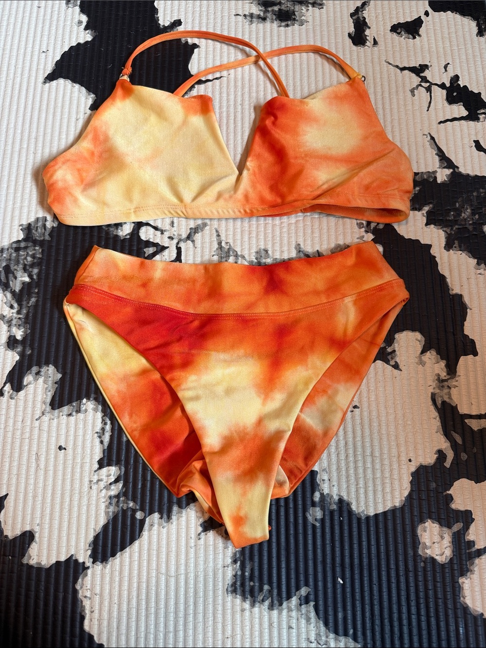 Salty Honey Swim Orange Tie Dye Bikini Set